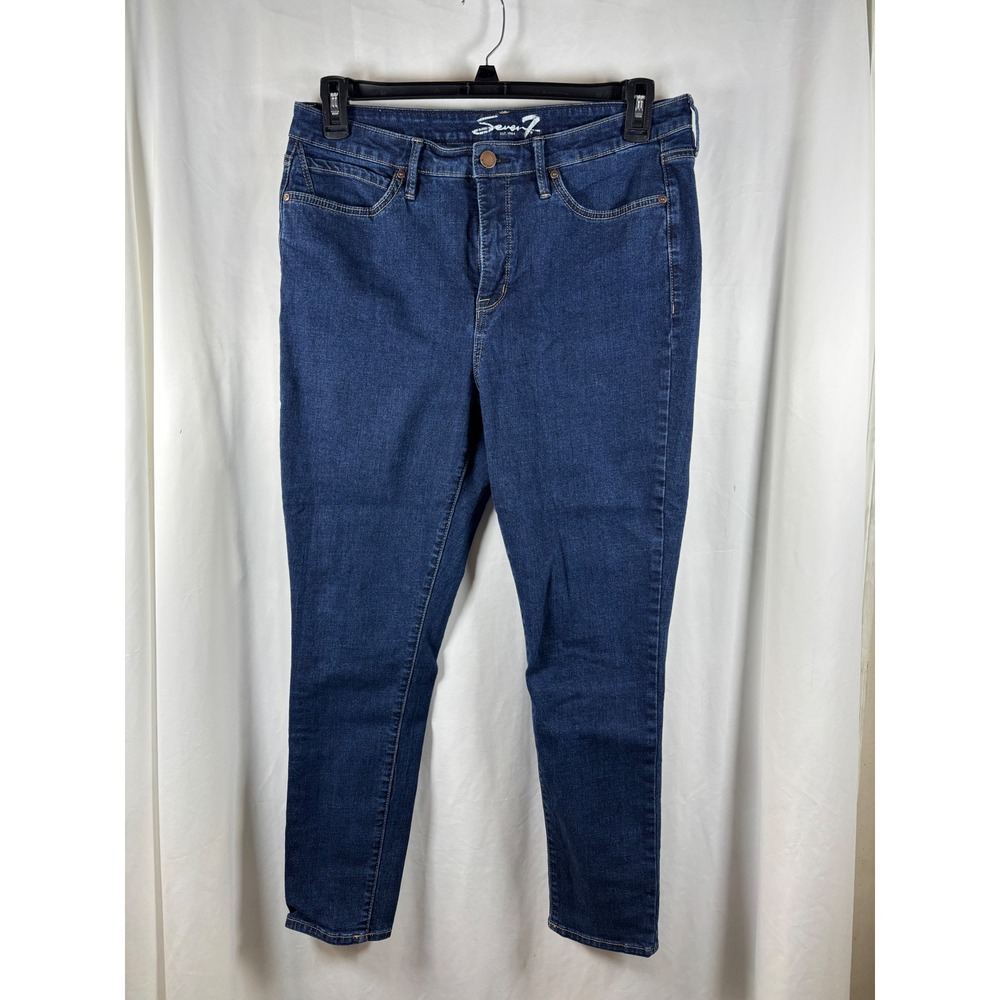 Seven7 Jeans Women's Dark Wash Skinny Leg Denim Pants‎ Size 12 NWOT